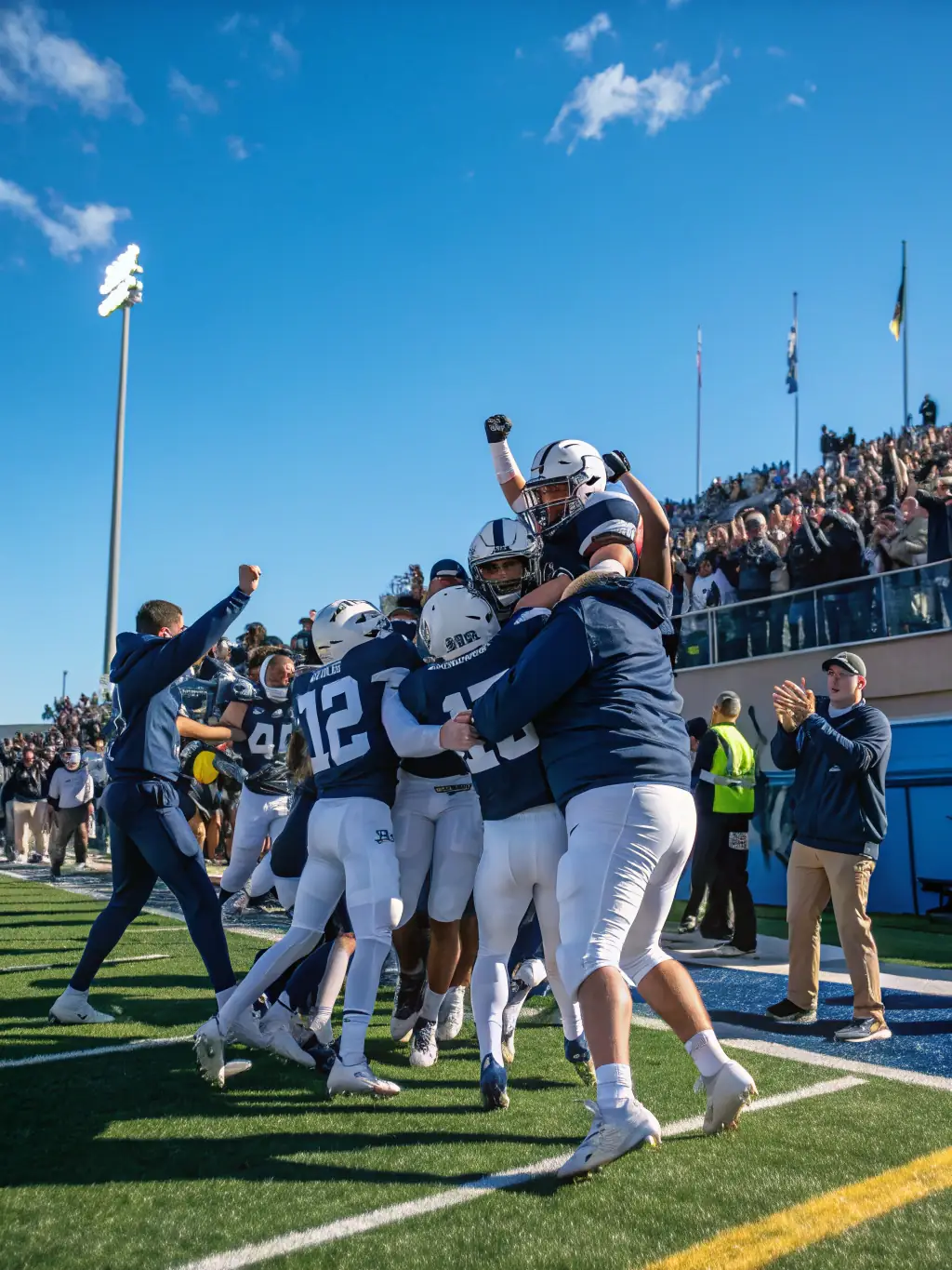 A photo of GROUPEMENT JEUNES PLANEZE TRUYERE FOOTBALL team celebrating a victory, showcasing the camaraderie and team spirit within the organization.